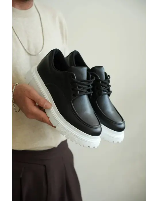 BR-6 Benorra Siyah Cilt Günlük Erkek Ayakkabı