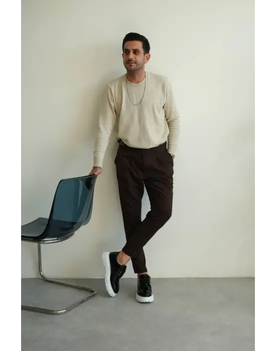 Modern Siyah Rugan Erkek Ayakkabı