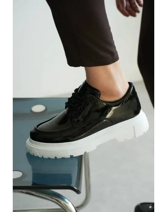 Modern Siyah Rugan Erkek Ayakkabı