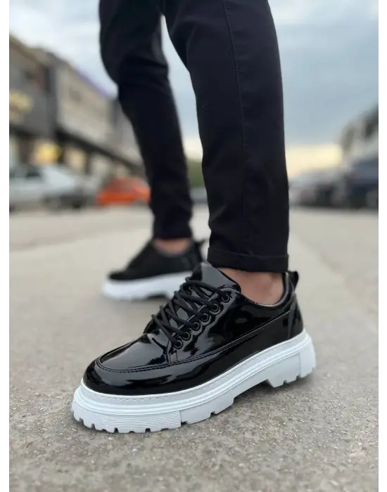 Modern Siyah Rugan Erkek Ayakkabı