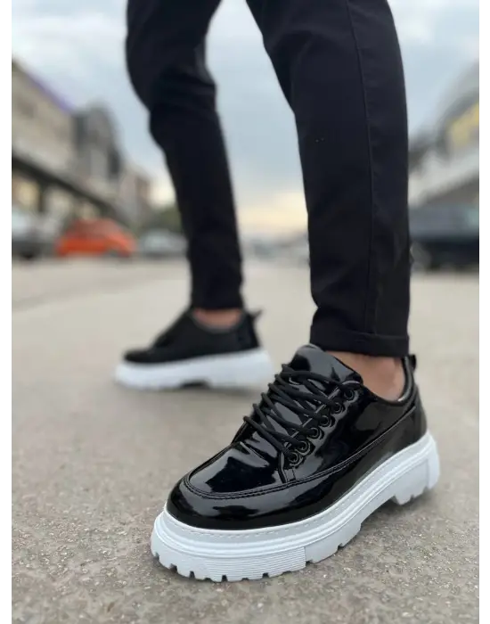 Modern Siyah Rugan Erkek Ayakkabı