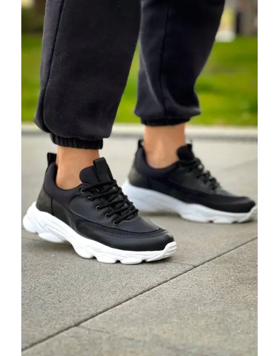 Yüksek Taban Bağcıklı Erkek Ayakkabı