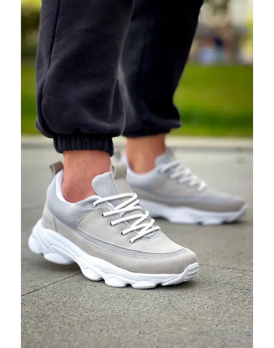 Şık Yüksek Taban Bağcıklı Erkek Ayakkabı