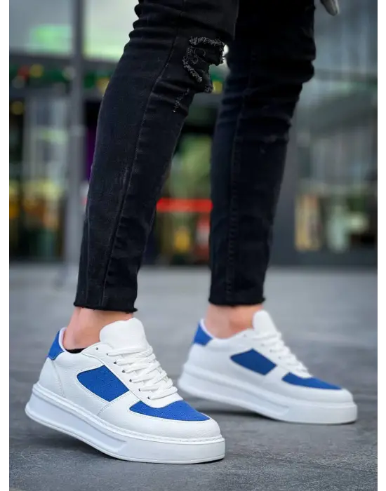 Modern Beyaz Yüksek Taban Günlük Spor Ayakkabı