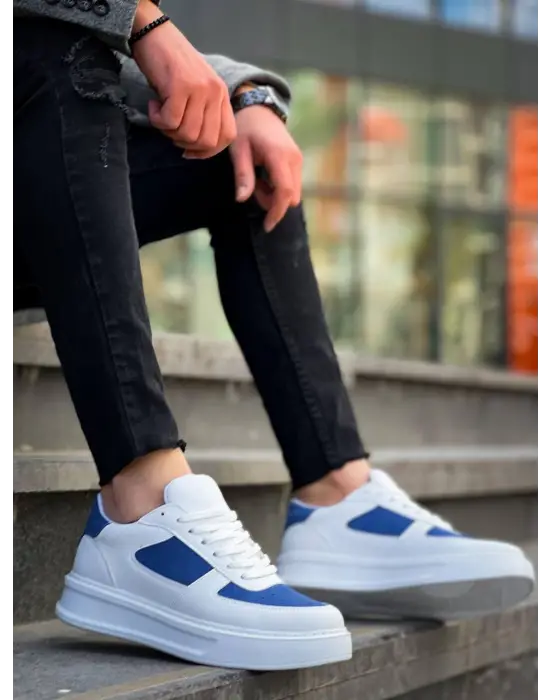 Modern Beyaz Yüksek Taban Günlük Spor Ayakkabı
