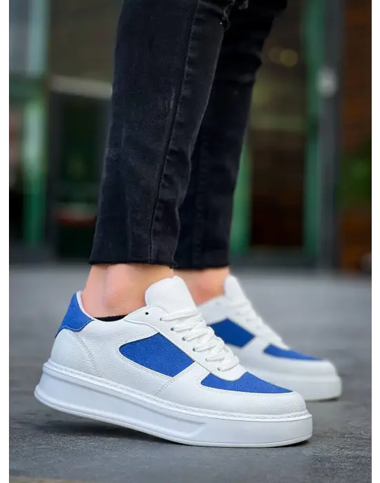 Modern Beyaz Yüksek Taban Günlük Spor Ayakkabı