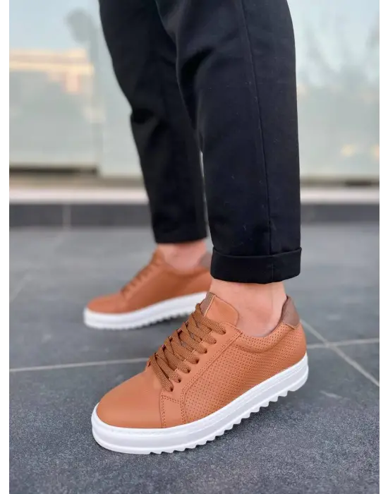 Şık Taba Deri Ayakkabı