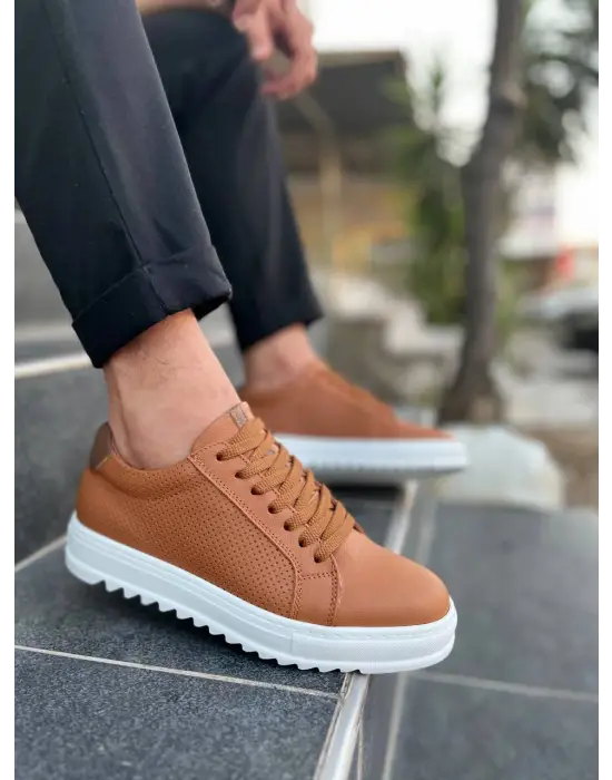 Şık Taba Deri Ayakkabı