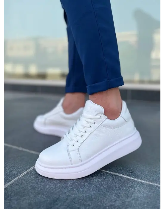 BR-D46 Benorra Beyaz Deri Günlük Erkek Ayakkabı