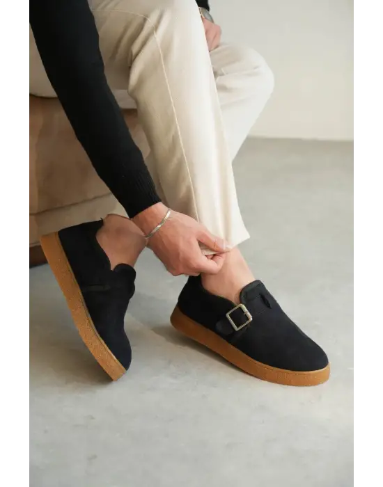 BR-K1 Benorra Lacivert Kahve Taban Kürklü Günlük Erkek Ayakkabı