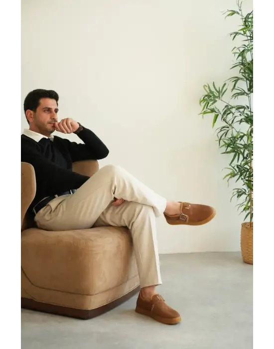 BR-K1 Benorra Taba Kürklü Günlük Erkek Ayakkabı