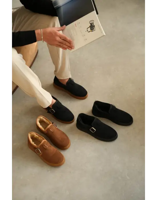 BR-K1 Benorra Taba Kürklü Günlük Erkek Ayakkabı