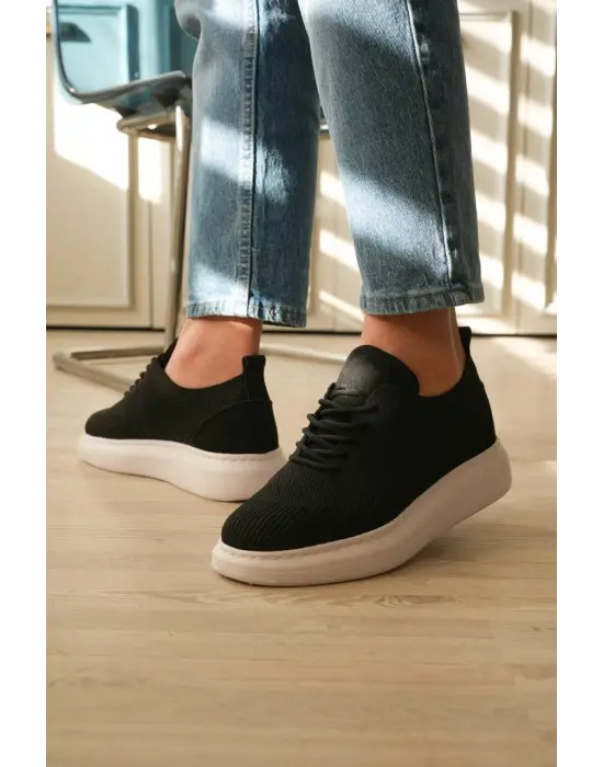 BR-M101 Benorra Siyah Triko Bağcıklı Günlük Erkek Ayakkabı