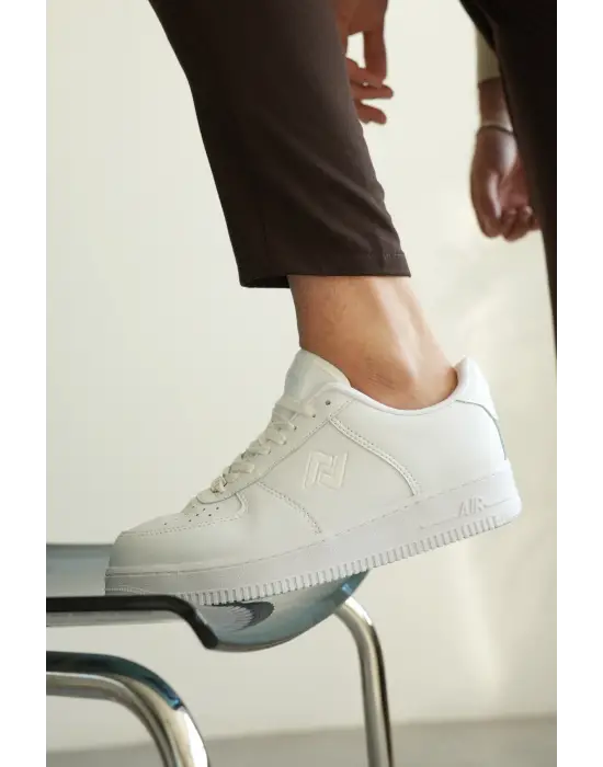 BR-N09 Benorra Beyaz Cilt Günlük Erkek Ayakkabı