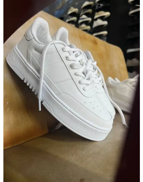 Trend Beyaz Cilt Erkek Ayakkabı