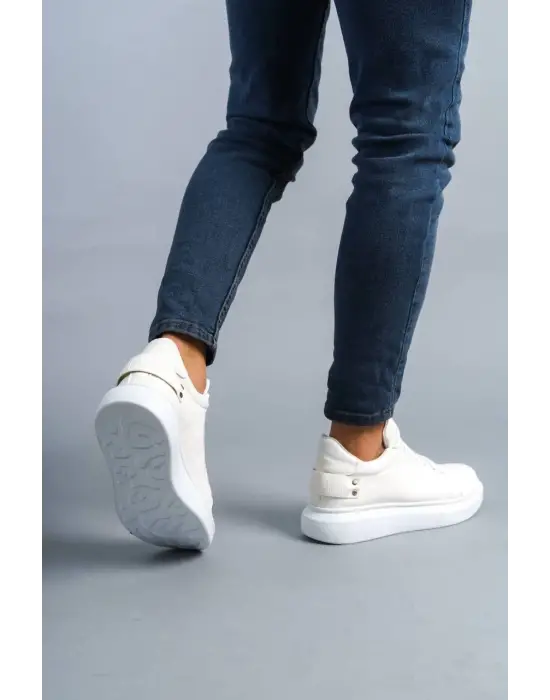 Omarı Beyaz Crocodile Günlük Erkek Ayakkabı