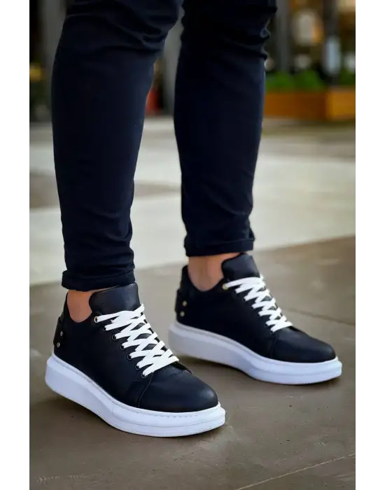 Omarı Siyah Cilt Günlük Erkek Ayakkabı