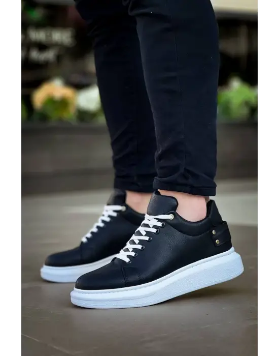 Şık Siyah Cilt Günlük Erkek Ayakkabı