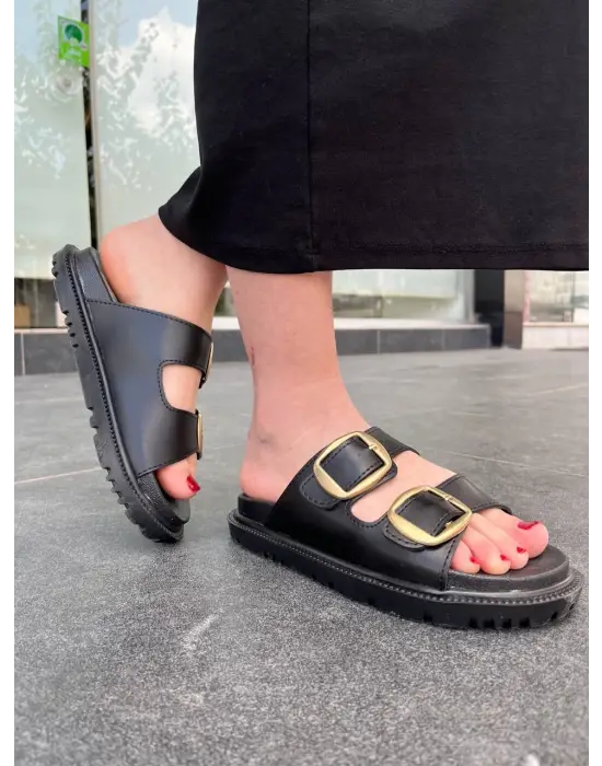 Omarı Siyah Günlük Kadın Terlik