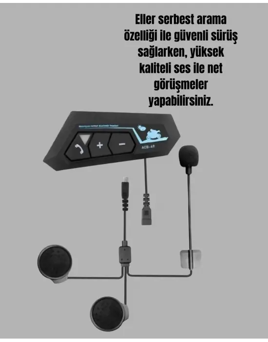 Bt22 Kask Bluetooth Kulaklık Su Geçirmez Motosiklet İletişim Sistemi