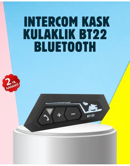 Bt22 Motosiklet Kask İçi Bluetooth Kulaklık İnterkom Destekli