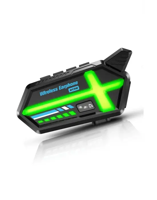 Bt26 Motosiklet Kask Kulaklık Bluetooth Rgb Işıklı 2 Eşleşme Özellikli 1000 Mah Intercom