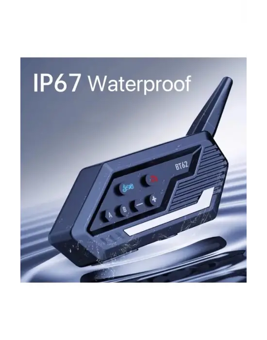 Bt62 Motosiklet Kask Kulaklığı Bluetooth Intercom 2 Intercom Bağlantılı