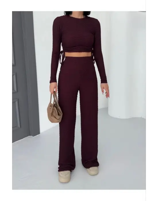 Bubble alt üst takım bordo pt510446