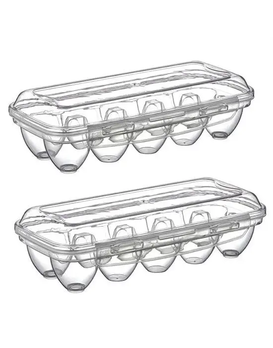 Omarı Kilitli Kapaklı Yumurtalık Saklama Kutusu - 10 Bölmeli Yumurta Kutusu