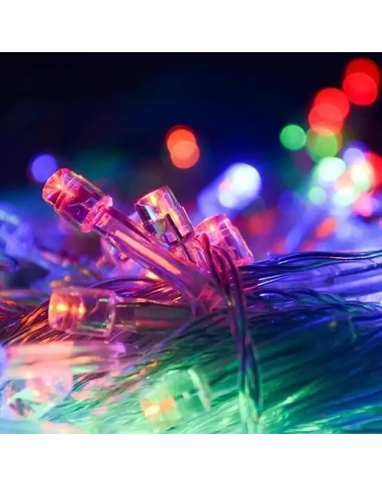 Omarı Renkli RGB Led Lamba 10 Metre Ledli 8 Fonksiyonlu