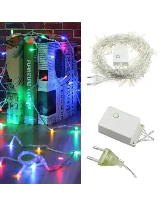 Omarı Renkli RGB Led Lamba 10 Metre Ledli 8 Fonksiyonlu