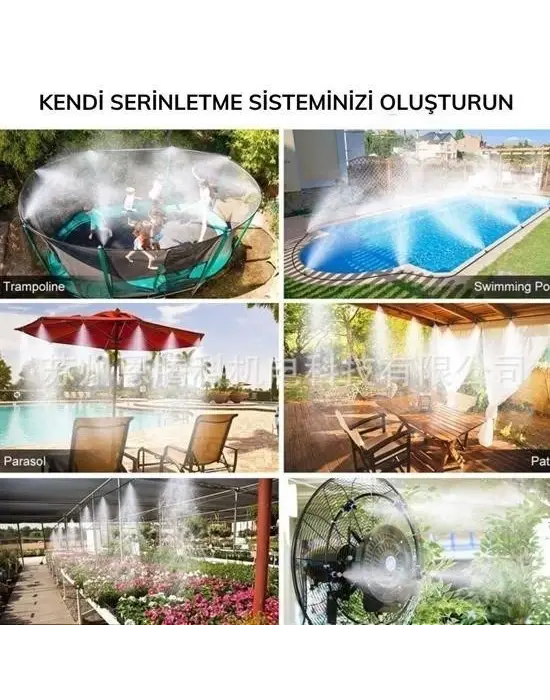 BUFFER® 10 Metre Kendin Yap Balkon Veranda Çardak Kamelya Sulama Serinletme ve Nemlendirme Sistemi
