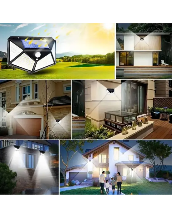 Omarı Sensörlü Solar Güneş Enerjili Bahçe Duvar Lambası