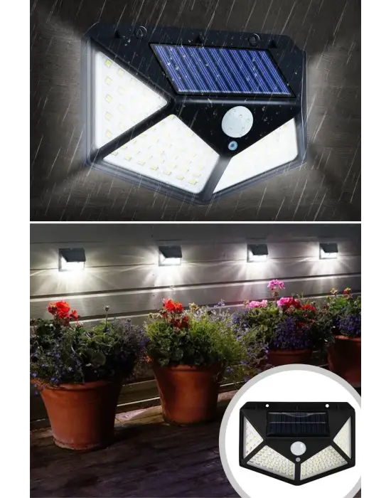 Omarı Sensörlü Solar Güneş Enerjili Bahçe Duvar Lambası
