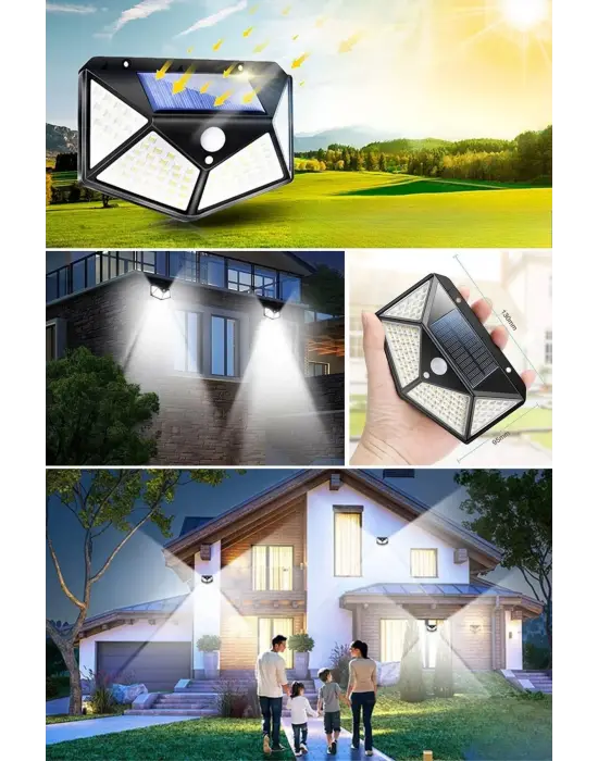 Omarı Sensörlü Solar Güneş Enerjili Bahçe Duvar Lambası