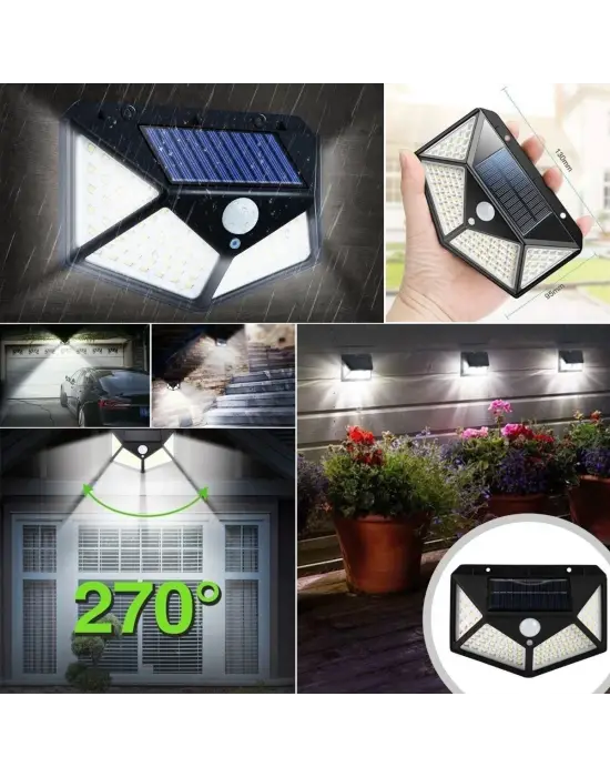 Omarı Sensörlü Solar Güneş Enerjili Bahçe Duvar Lambası