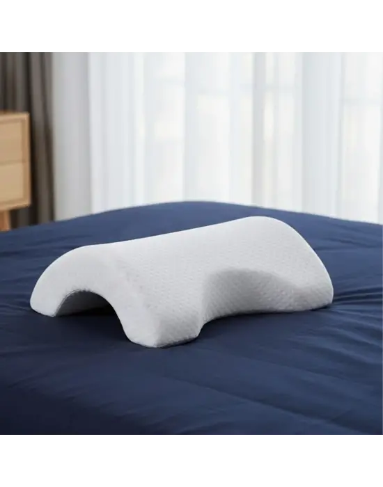 BUFFER® % 100 Visco Kavisli Ortopedik Yıkanabilir Kumaş Kılıflı Bel Boyun Bacak Ağrıları İçin Yastık