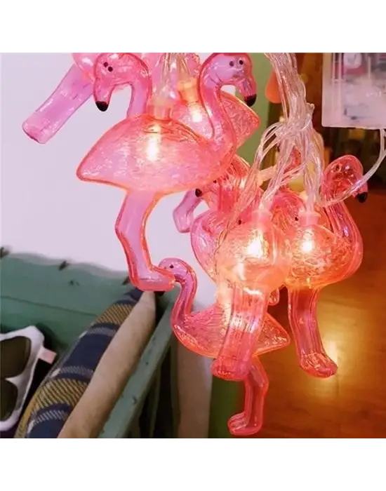 Omarı Dekoratif Led Flamingo Işık Zinciri - 1,5 Metre