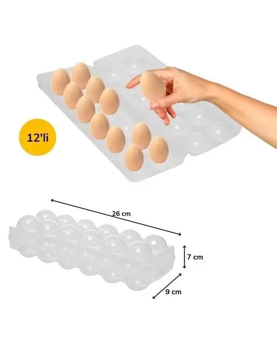 Omarı Şeffaf Kapaklı Yumurta Saklama Kutusu Aparatı