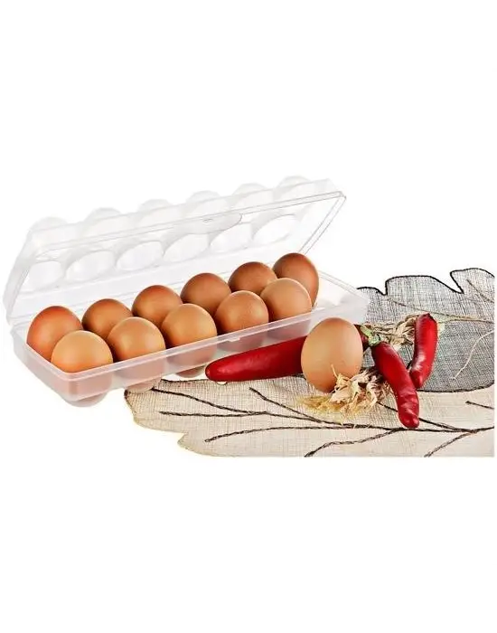 Omarı Şeffaf Kapaklı Yumurta Saklama Kutusu Aparatı