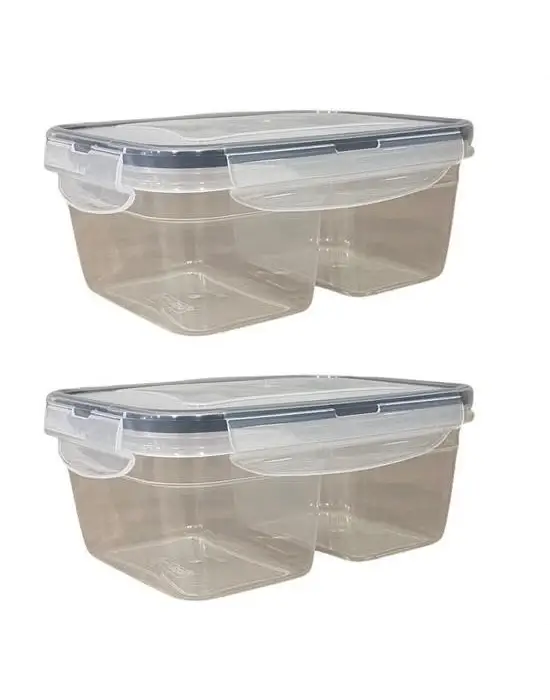 Omarı Güçlü ve Pratik 2 Bölmeli Erzak Saklama Kabı