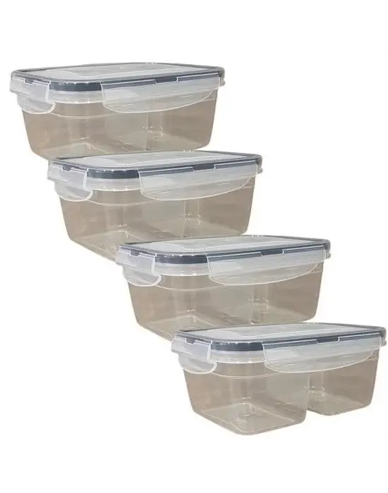 Omarı Güçlü ve Pratik 2 Bölmeli Erzak Saklama Kabı