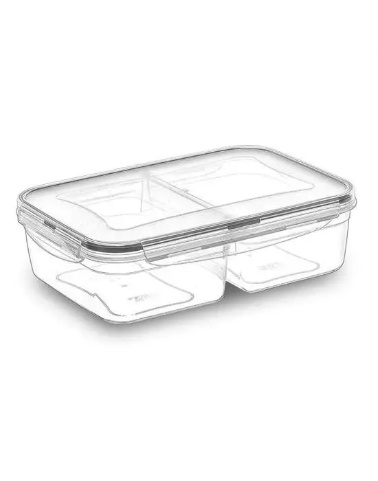 Omarı Pratik ve Kilitli 2 Bölmeli Erzak Saklama Kabı