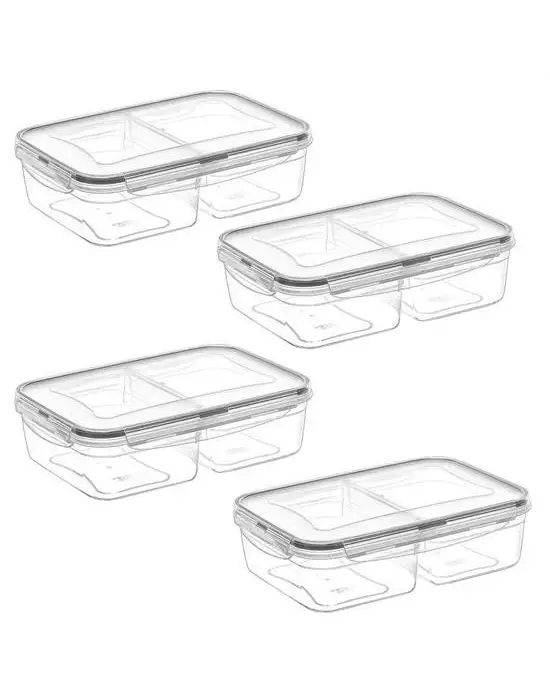 Omarı Pratik ve Kilitli 2 Bölmeli Erzak Saklama Kabı