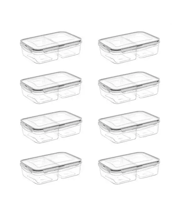 Omarı Pratik ve Kilitli 2 Bölmeli Erzak Saklama Kabı