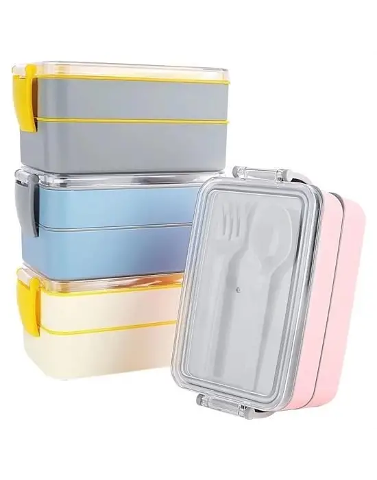 Omarı Çatal Kaşıklı 2 Bölmeli 900ml Beslenme Kabı