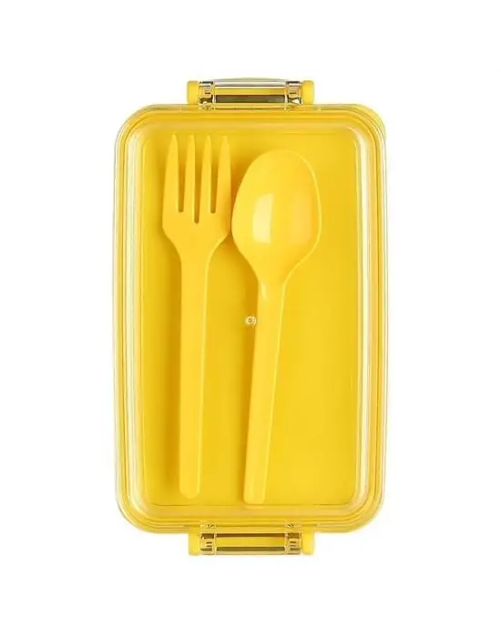 Omarı Çatal Kaşıklı 2 Bölmeli 900ml Beslenme Kabı