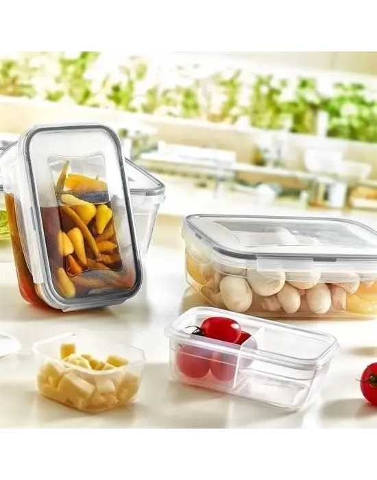 Omarı Sızdırmaz Contalı Kapaklı 1 Litre Erzak Saklama Kabı