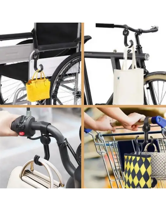 Omarı Çift Fonksiyonlu Bebek Arabası ve Bisiklet Eşya Taşıma Kanca