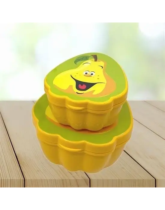 Omarı İç İçe Geçebilen Armut Model Saklama Kabı Seti